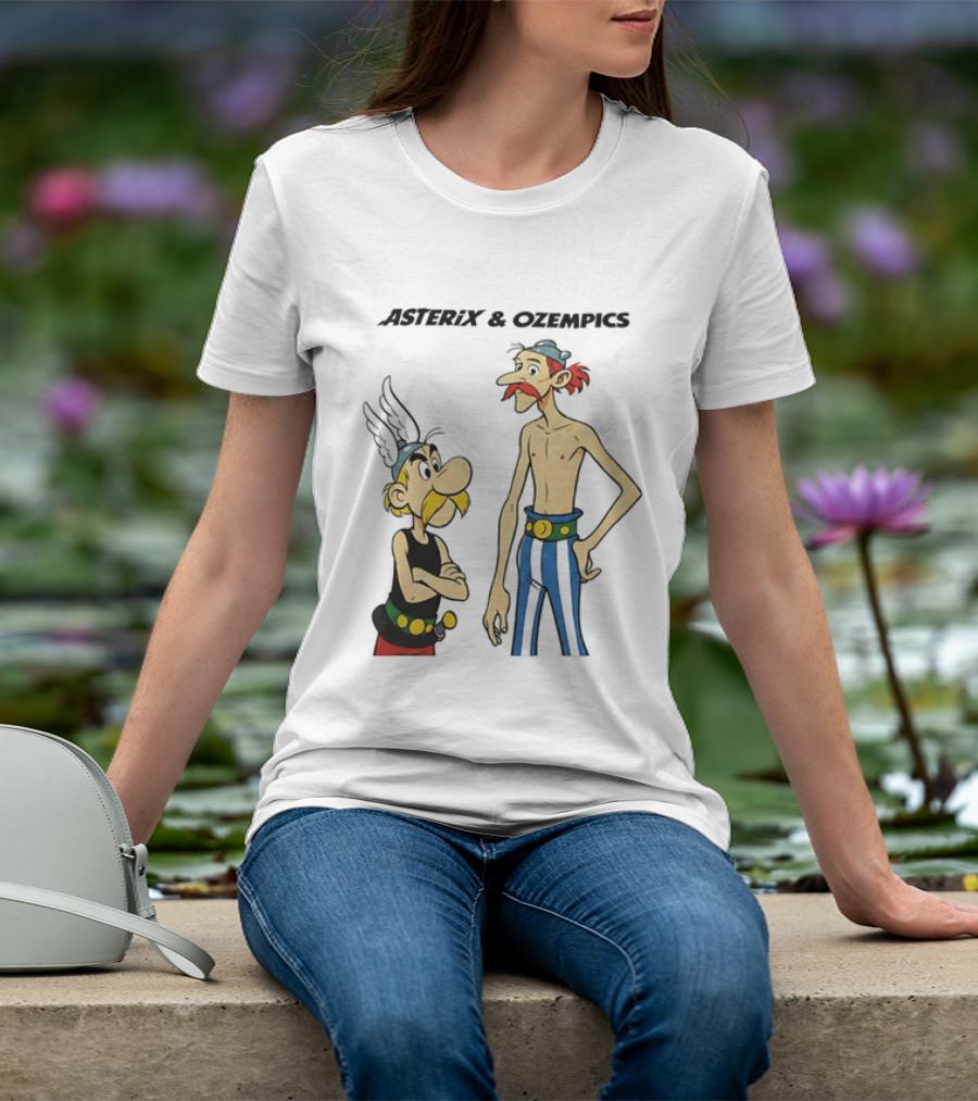 Asterix And Ozempics Thin Obelix Comic T-Shirt