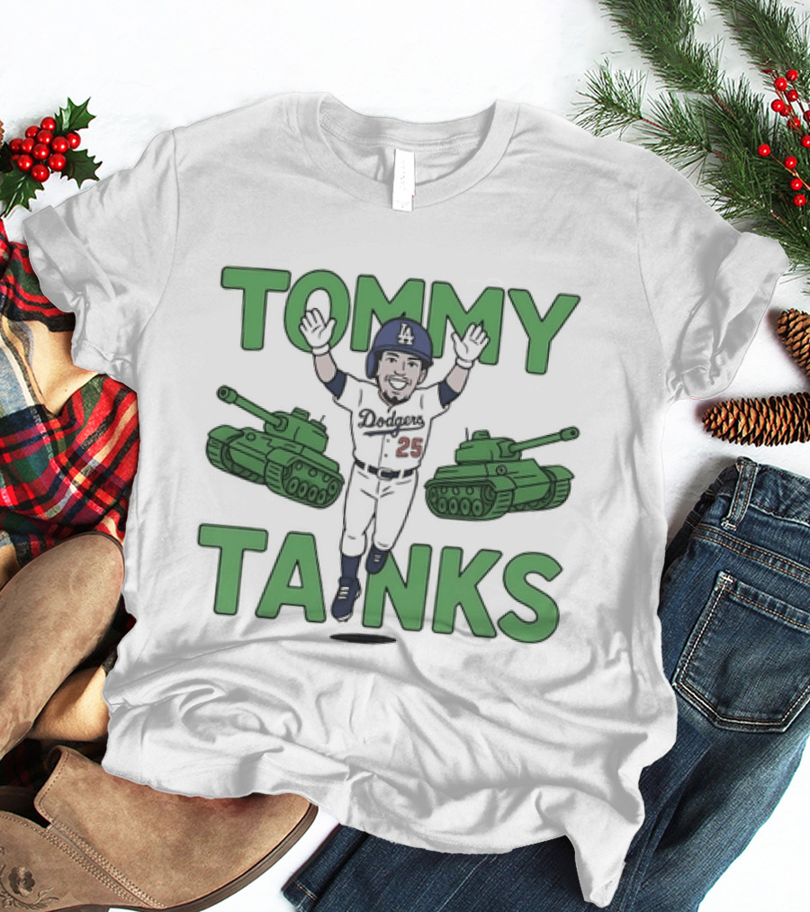 Tommy Tanks Dodgers Player Celebration Fantasy Sports T-Shirt