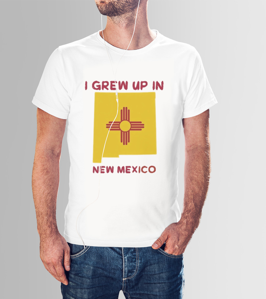 I Grew Up In New Mexico Zia Symbol Home State Pride T-Shirt