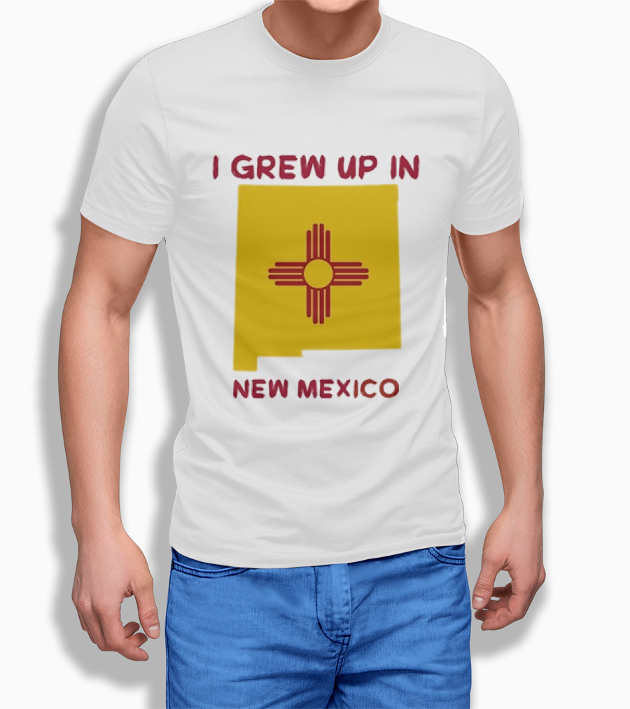 I Grew Up In New Mexico Zia Symbol Home State Pride T-Shirt