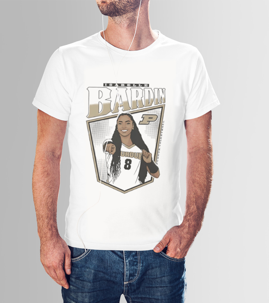 Bardin Purdue Boilermakers Number 8 Player T-Shirt