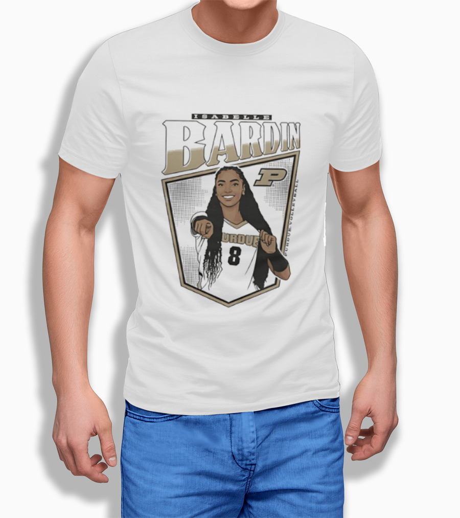 Bardin Purdue Boilermakers Number 8 Player T-Shirt