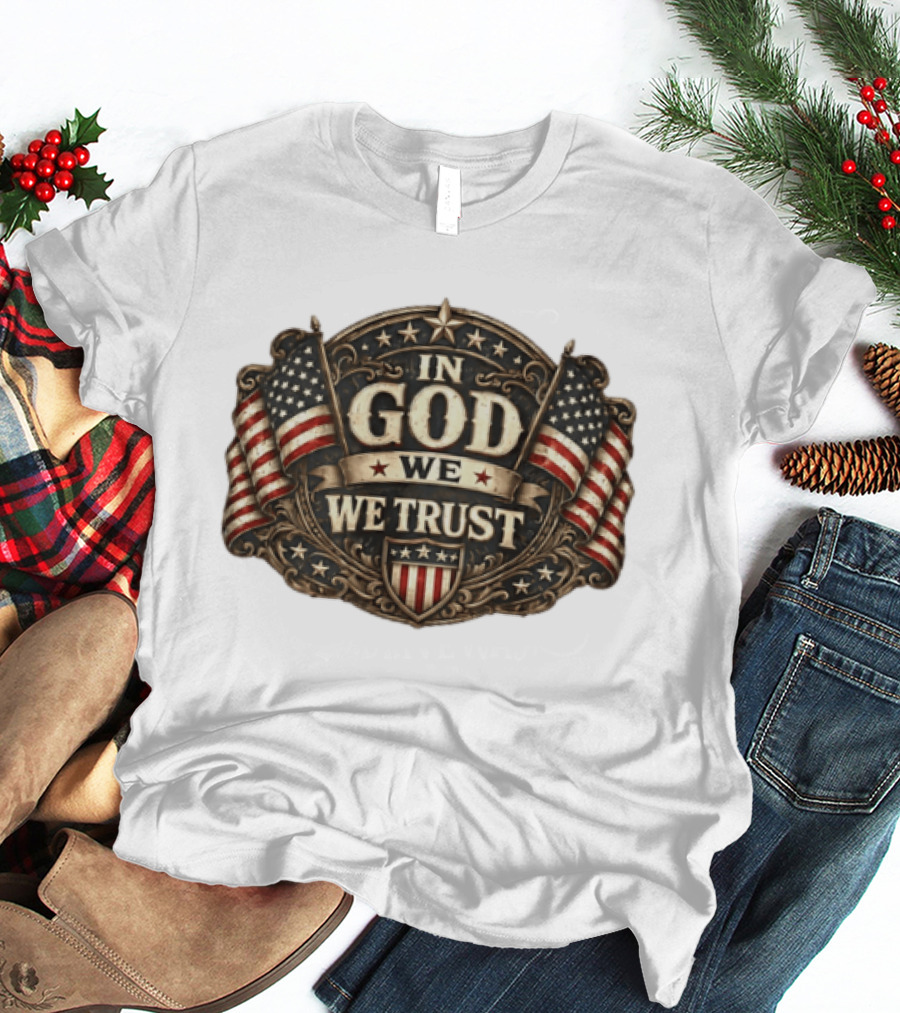 In God We Trust USA Flag Patriotic T-Shirt