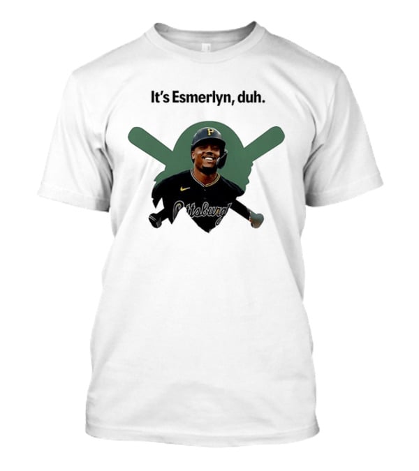 Esmerlyn Duh Pittsburgh Pirates Baseball Player With Crossed Bats T-Shirt