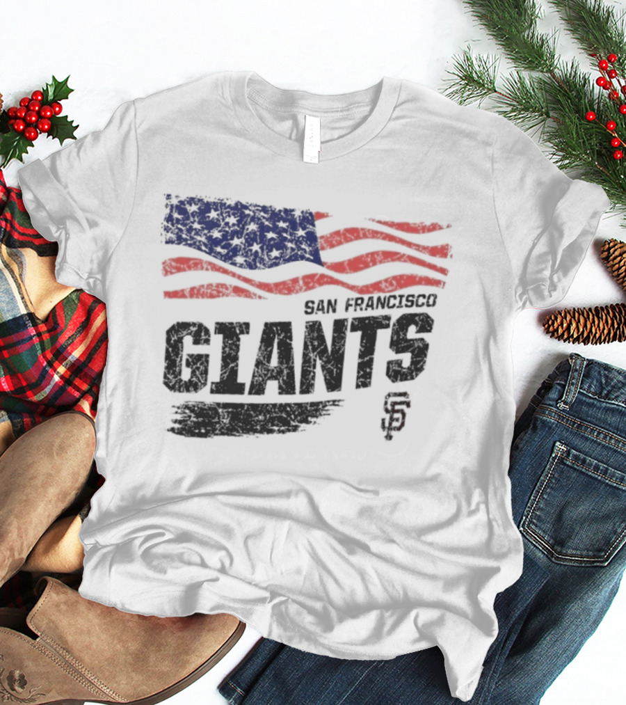 San Francisco Giants USA Flag Stars And Stripes T-Shirt