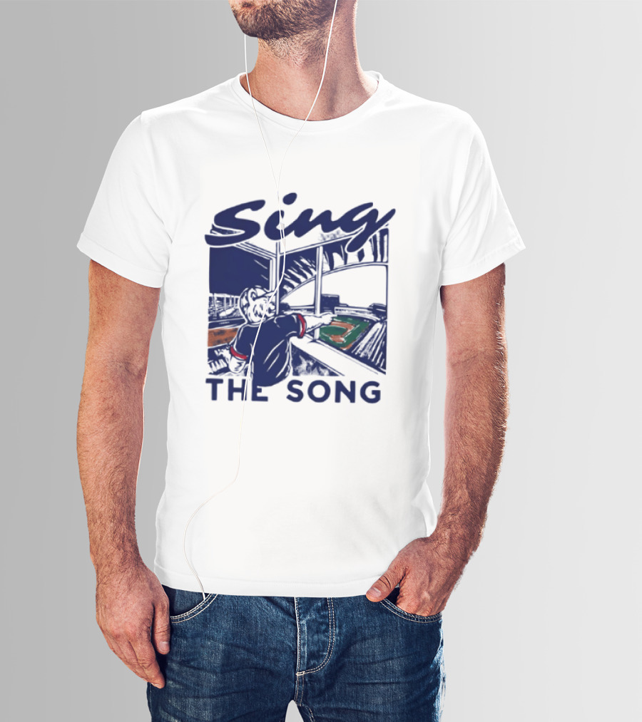 Sing The Song Chicago Cubs Clark The Cub Baseball Stadium Music T-Shirt