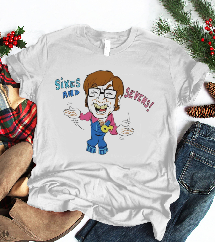 Sixes And Sevens Retro Caricature Groovy Cartoon T-Shirt