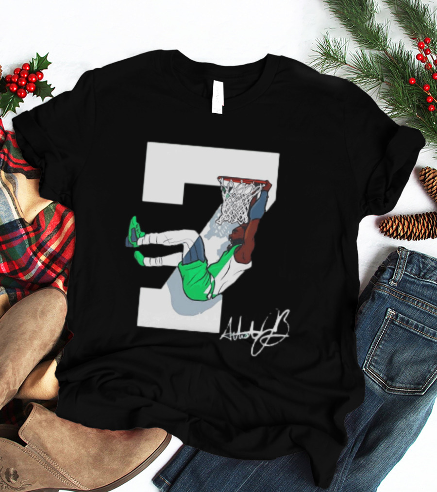 Boston Celtics Dunking Number 7 AthleticJb T-Shirt