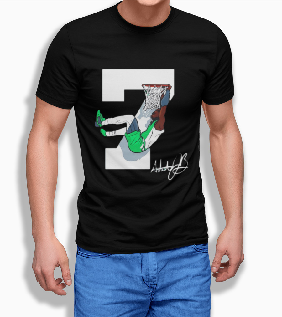 Boston Celtics Dunking Number 7 AthleticJb T-Shirt