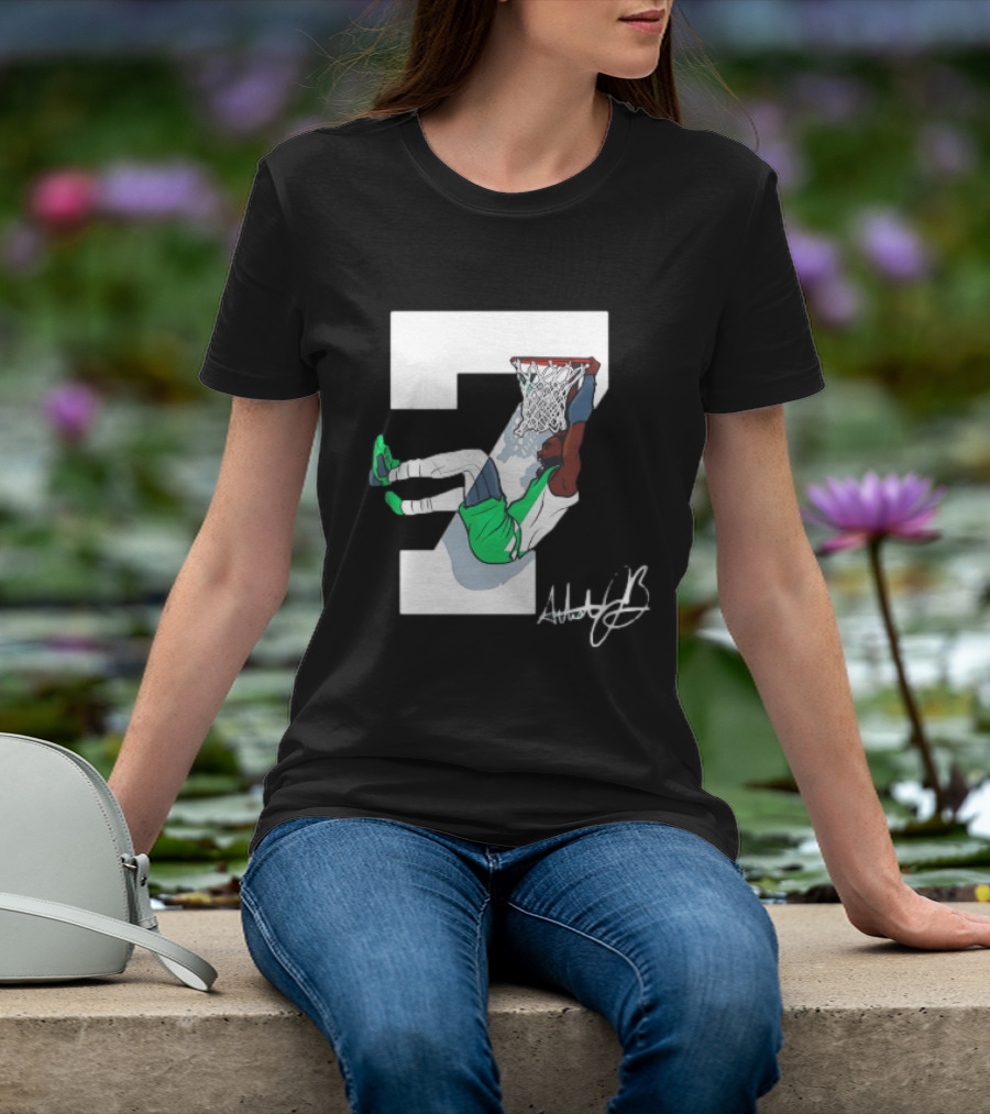 Boston Celtics Dunking Number 7 AthleticJb T-Shirt