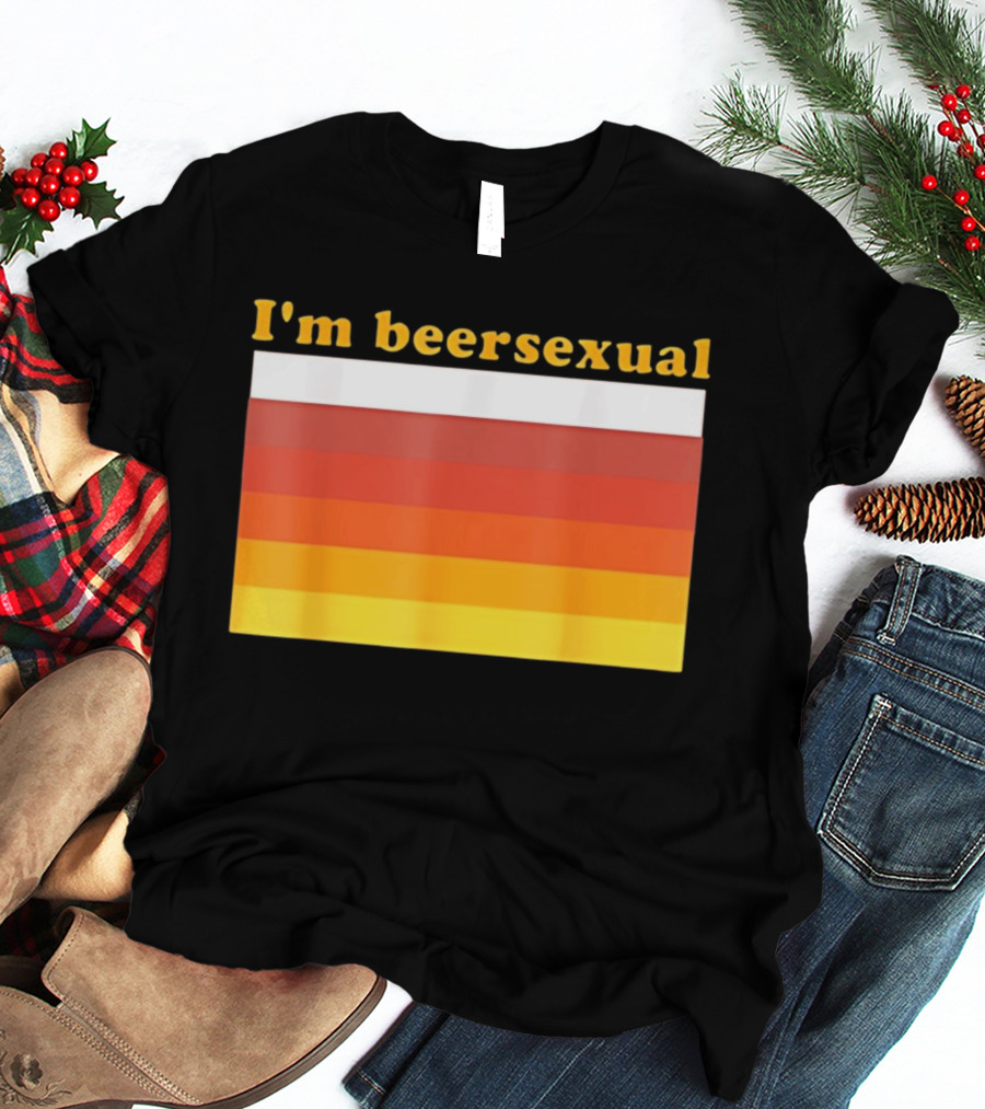 I'm Beersexual Beer Lover Striped Beer T-Shirt