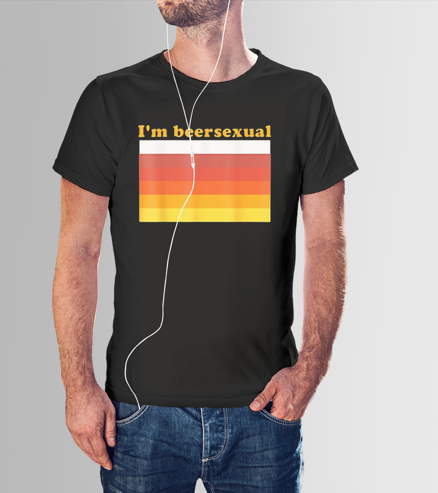 I'm Beersexual Beer Lover Striped Beer T-Shirt