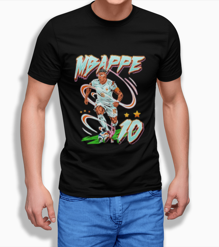 Kylian Mbappe 10 France National Team Soccer Star T-Shirt