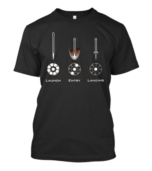 Launch Entry Landing Falcon Rocket Phases T-Shirt