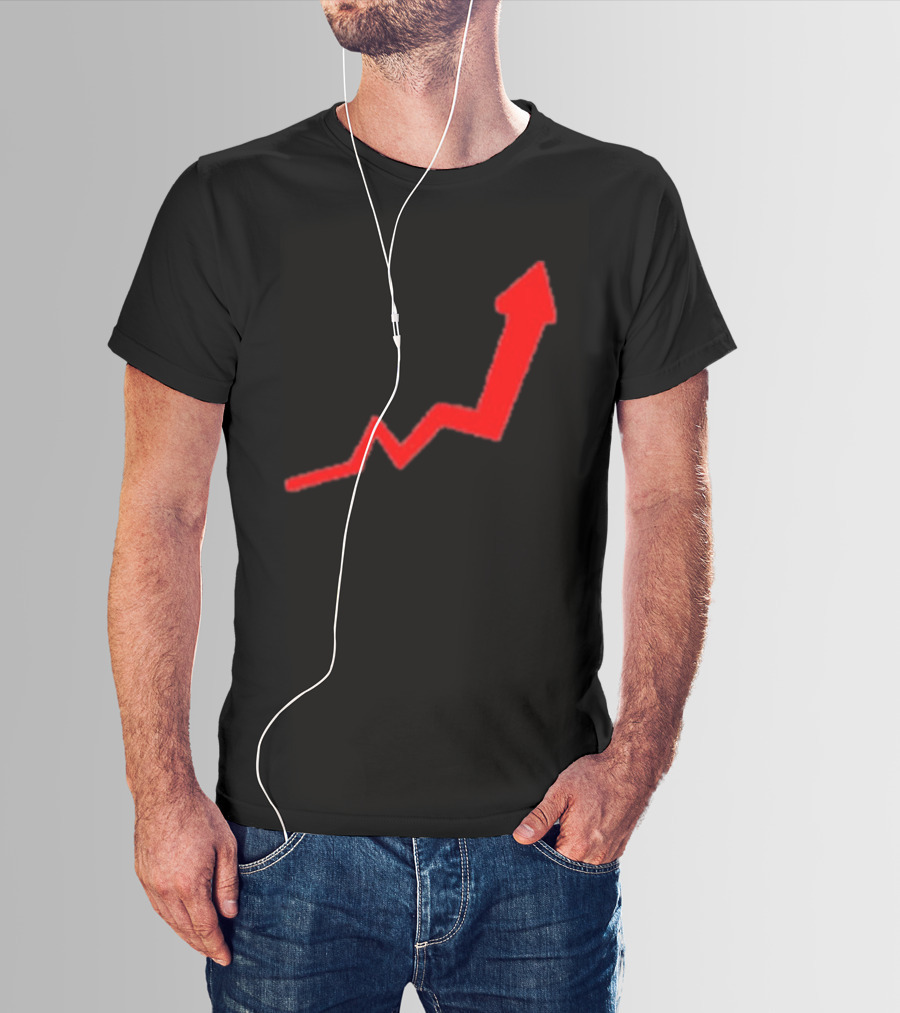 Dayu Stock Market Rising Chart Arrow Trending Upwards Stop Stock T-Shirt