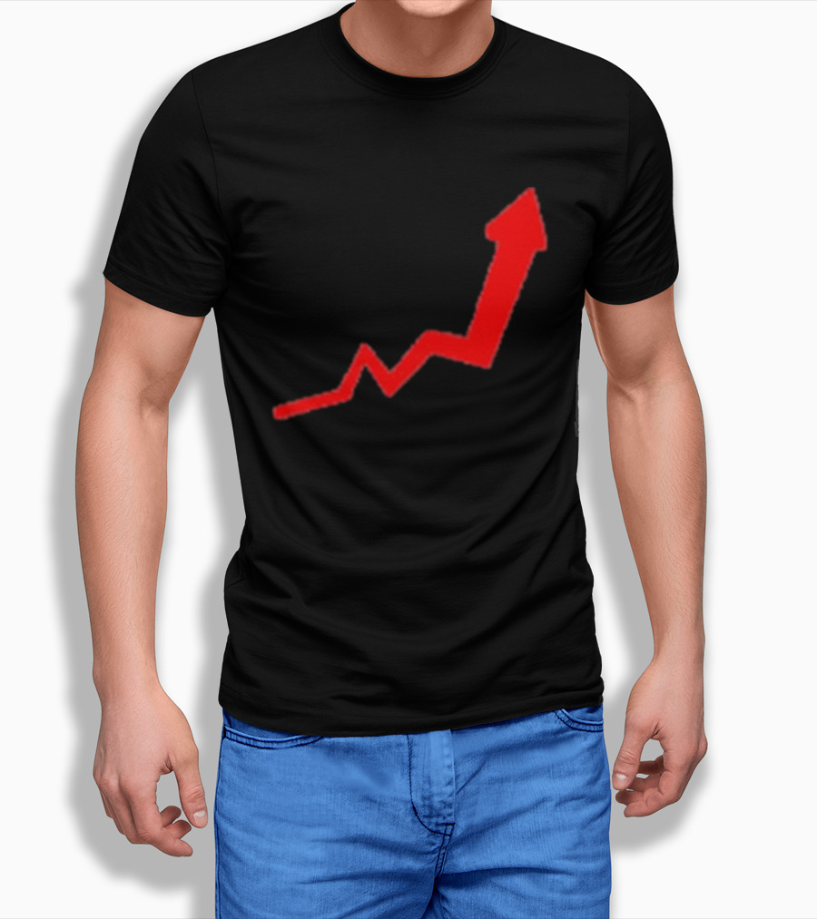 Dayu Stock Market Rising Chart Arrow Trending Upwards Stop Stock T-Shirt