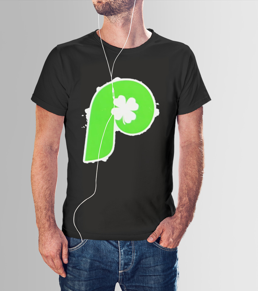 Lucky Philadelphia Clover P Baseball Green Four Leaf T-Shirt