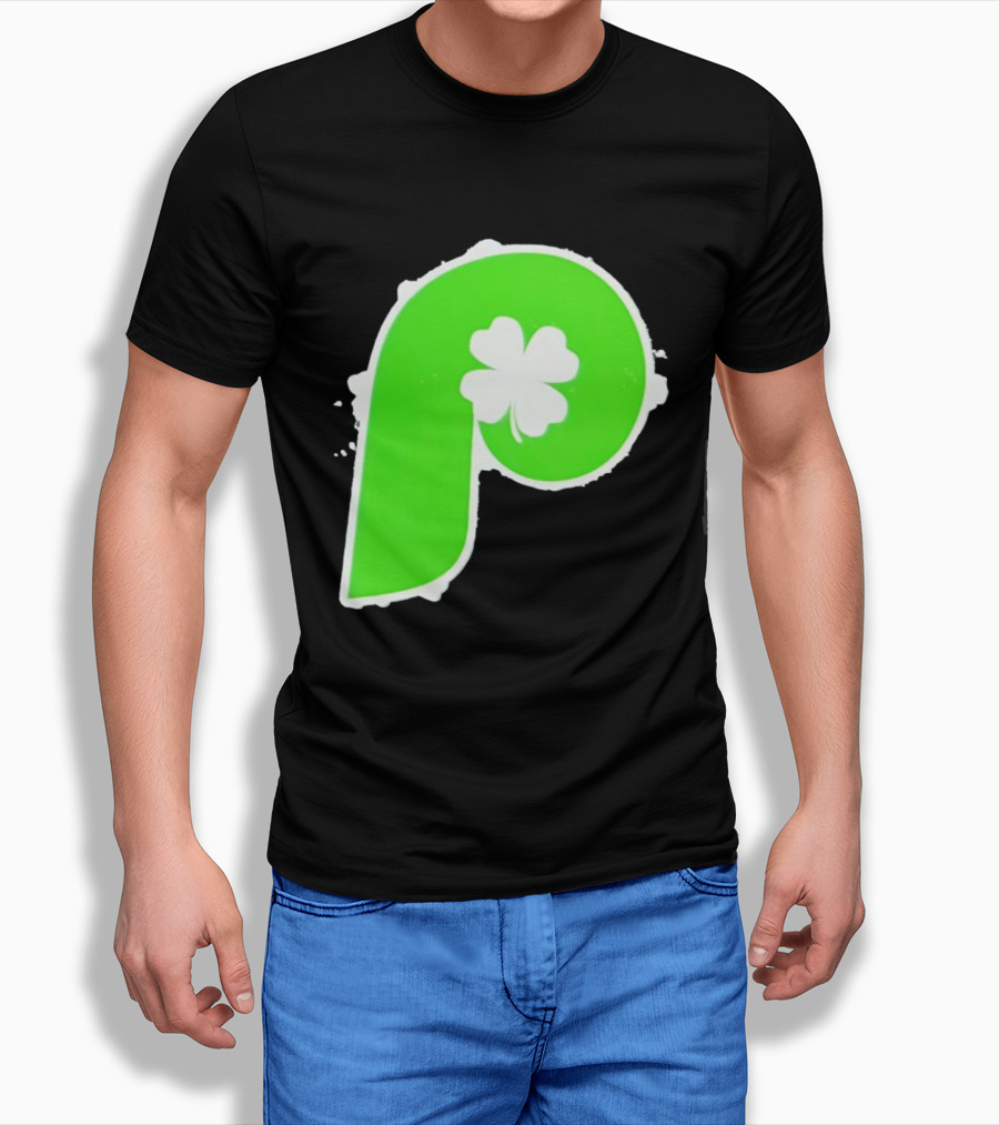 Lucky Philadelphia Clover P Baseball Green Four Leaf T-Shirt