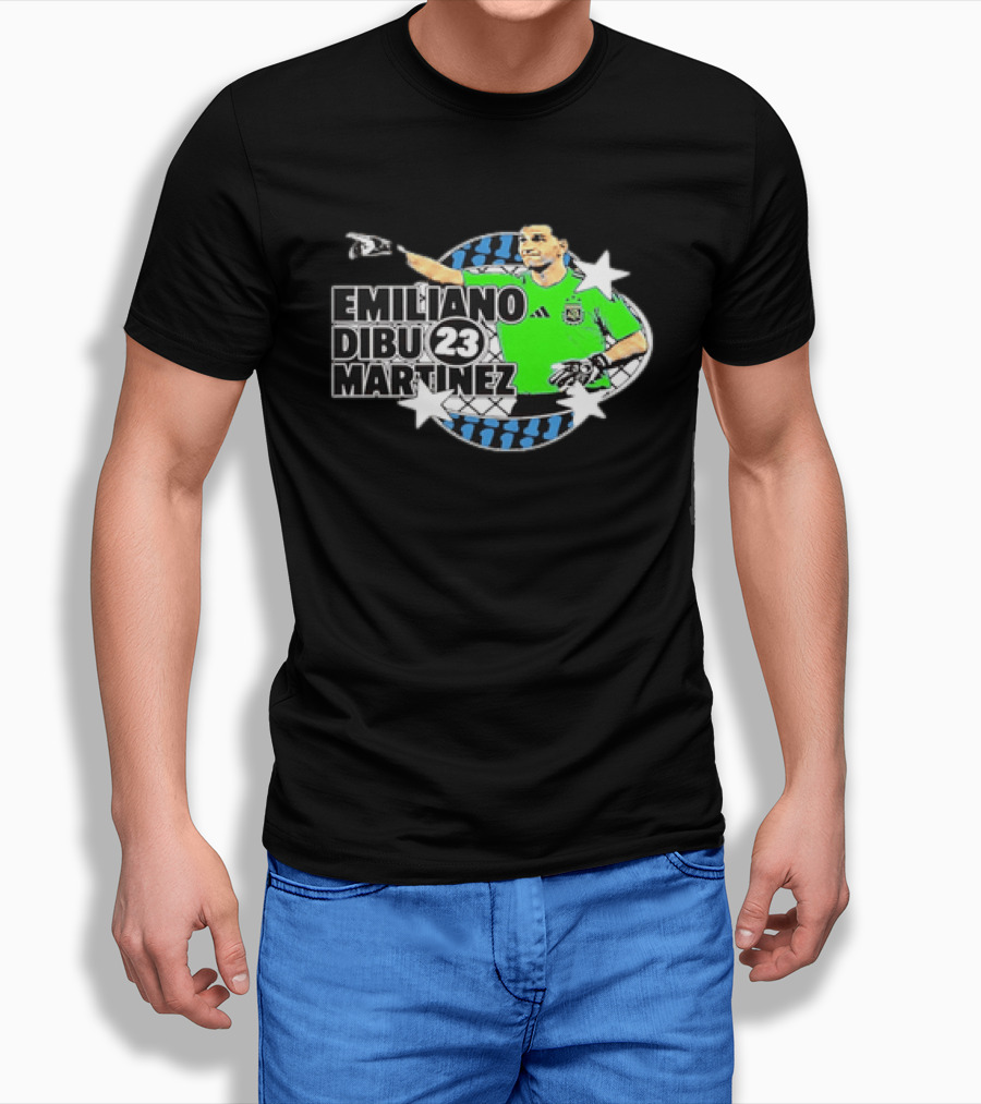 Emiliano Dibu Martinez 23 Argentina National Team Bootleg Stars Net T-Shirt