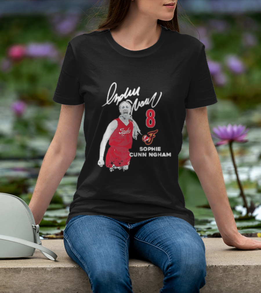 Sophie Cunningham Indiana Fever Indy Basketball 8 Distressed Player T-Shirt