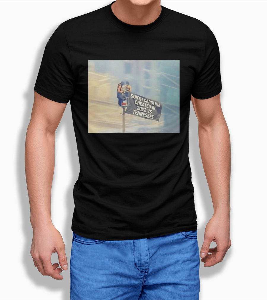 Empire State Building South Carolina Cheated 2022 Tennessee Flag T-Shirt