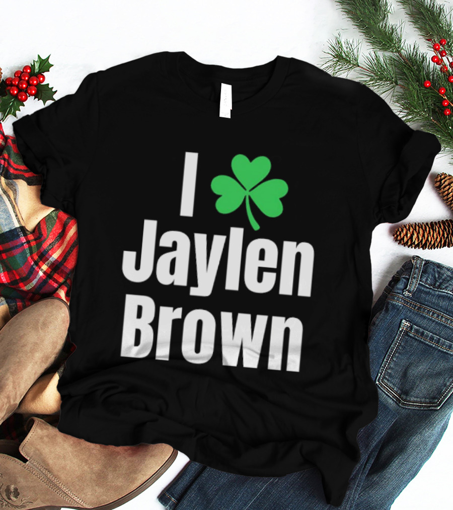 St. Patrick's Day Celtics I Heart Shamrock Jaylen Brown T-Shirt