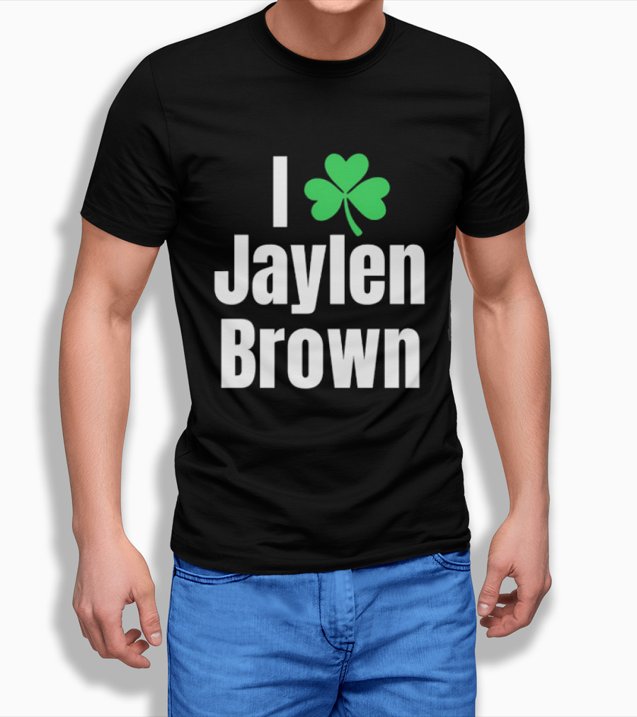 St. Patrick's Day Celtics I Heart Shamrock Jaylen Brown T-Shirt