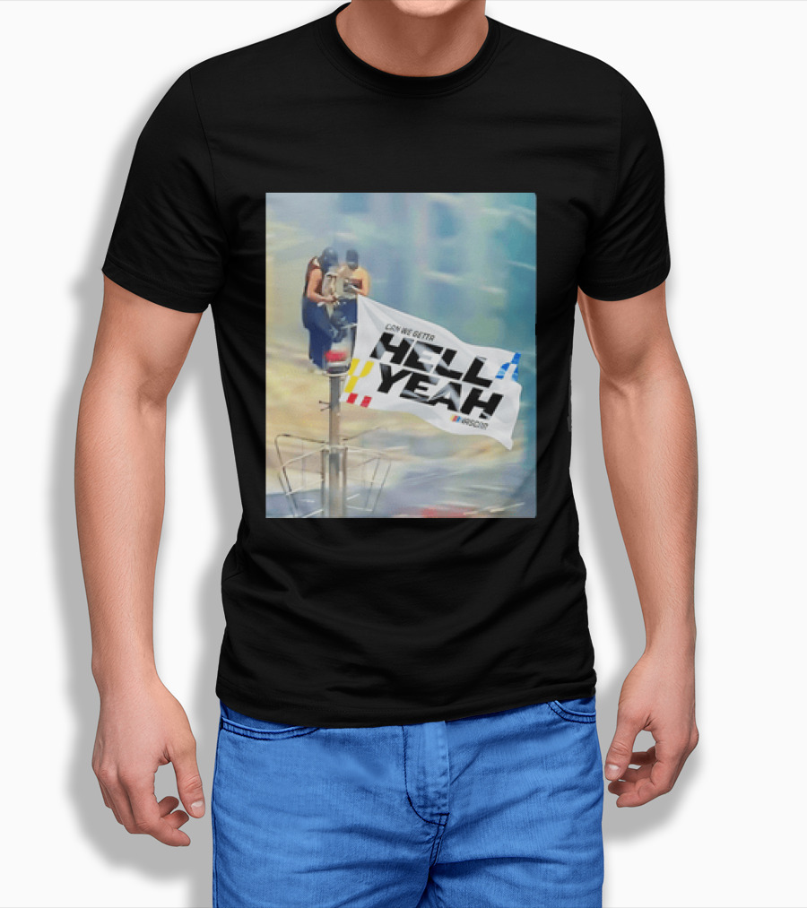 NASCAR Hell Yeah Flag Racing Enthusiast Motorsports Fans T-Shirt