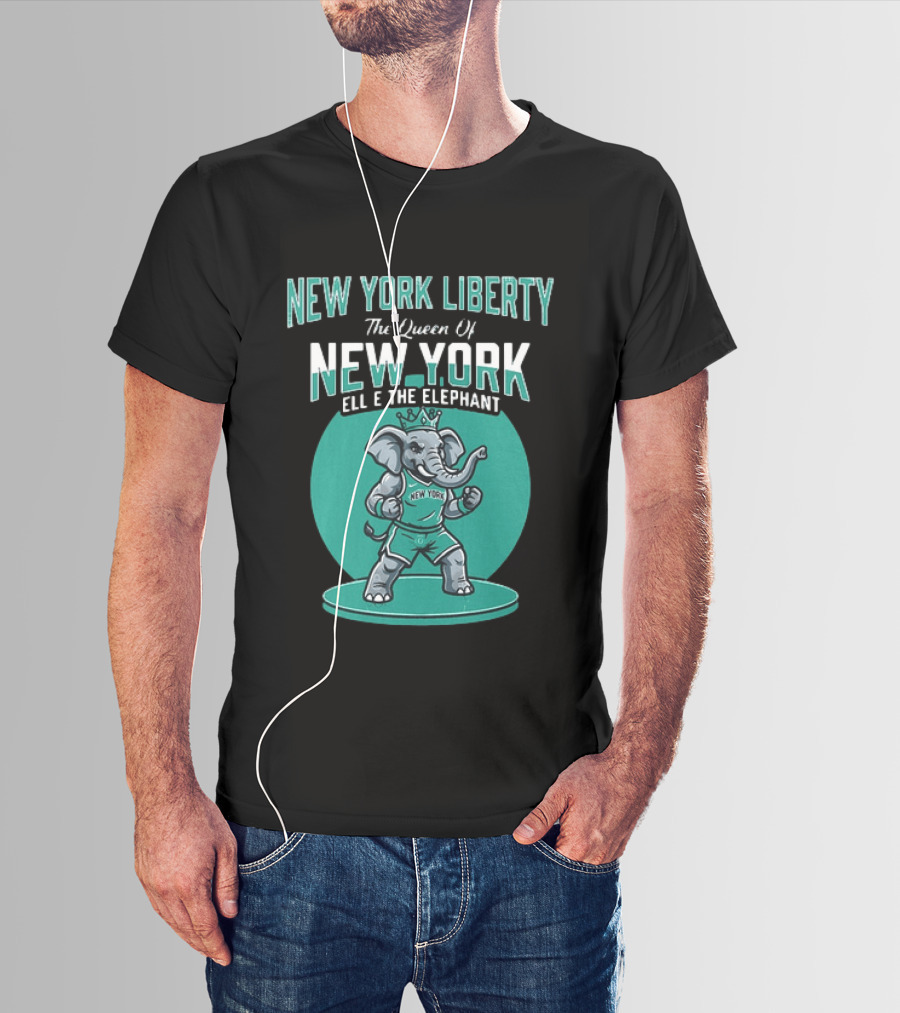 New York Liberty The Queen Of New York Ellie The Elephant WNBA 2026 T-Shirt