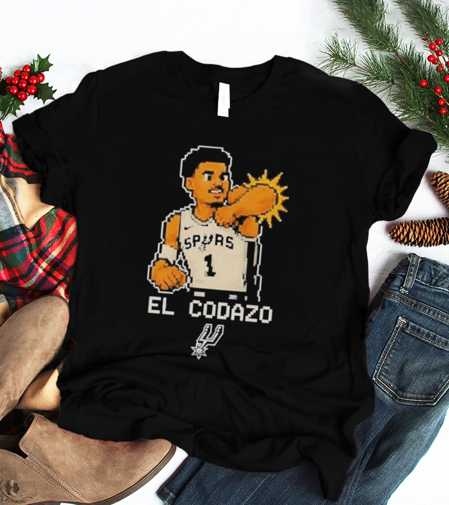 Victor Wembanyama Spurs El Codazo Pixel T-Shirt