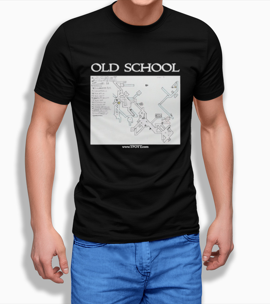 Old School Tonisborg Dungeon Map 1971 Dungeons And Dragons Retro Adventure T-Shirt