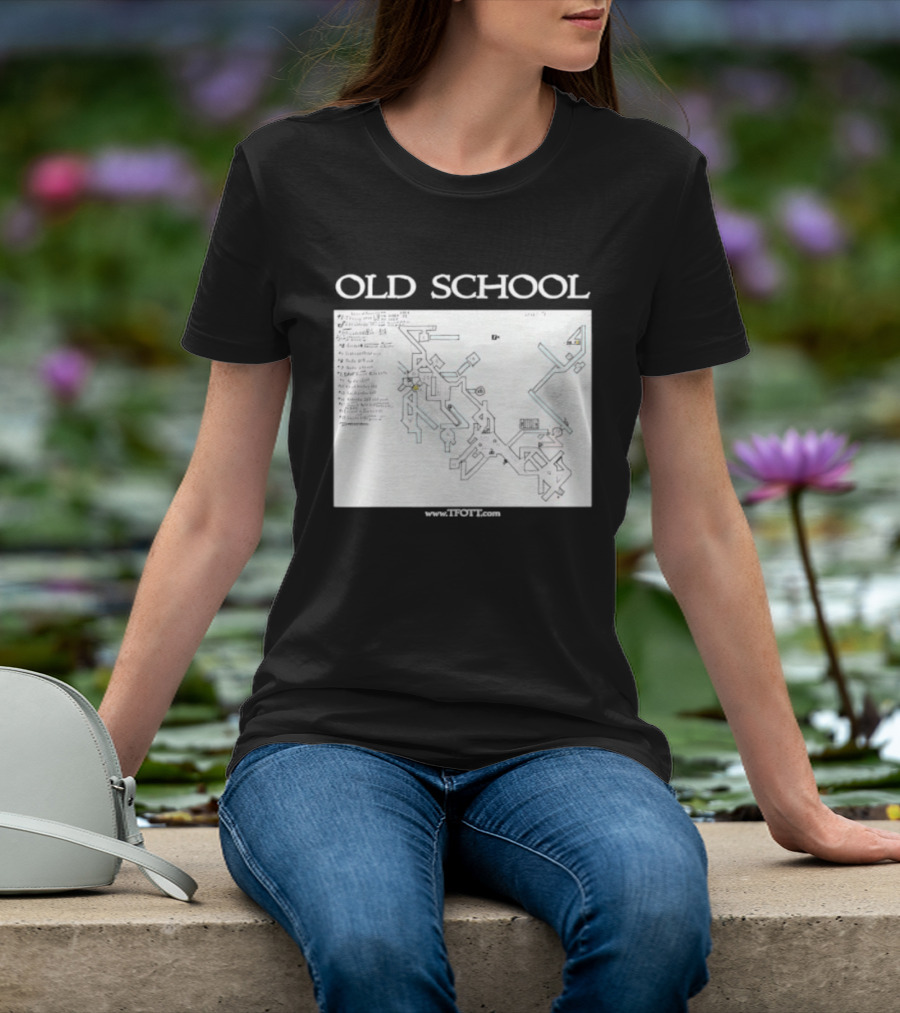 Old School Tonisborg Dungeon Map 1971 Dungeons And Dragons Retro Adventure T-Shirt