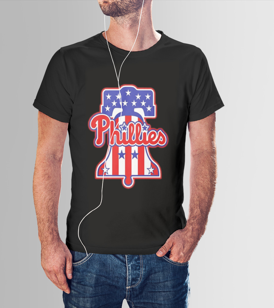 Phillies Liberty Bell Stars Stripes Patriotic 250th Anniversary T-Shirt