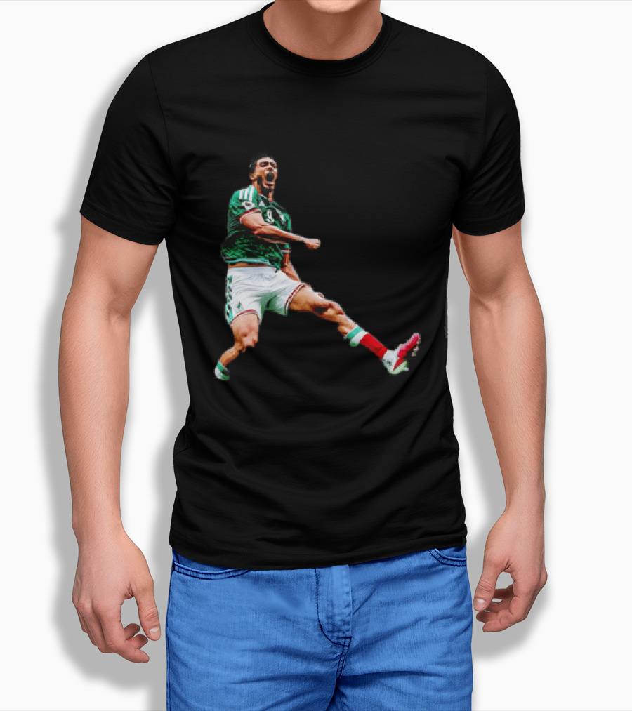 Raúl Jiménez Celebrating Mexico National Soccer Team Victory T-Shirt