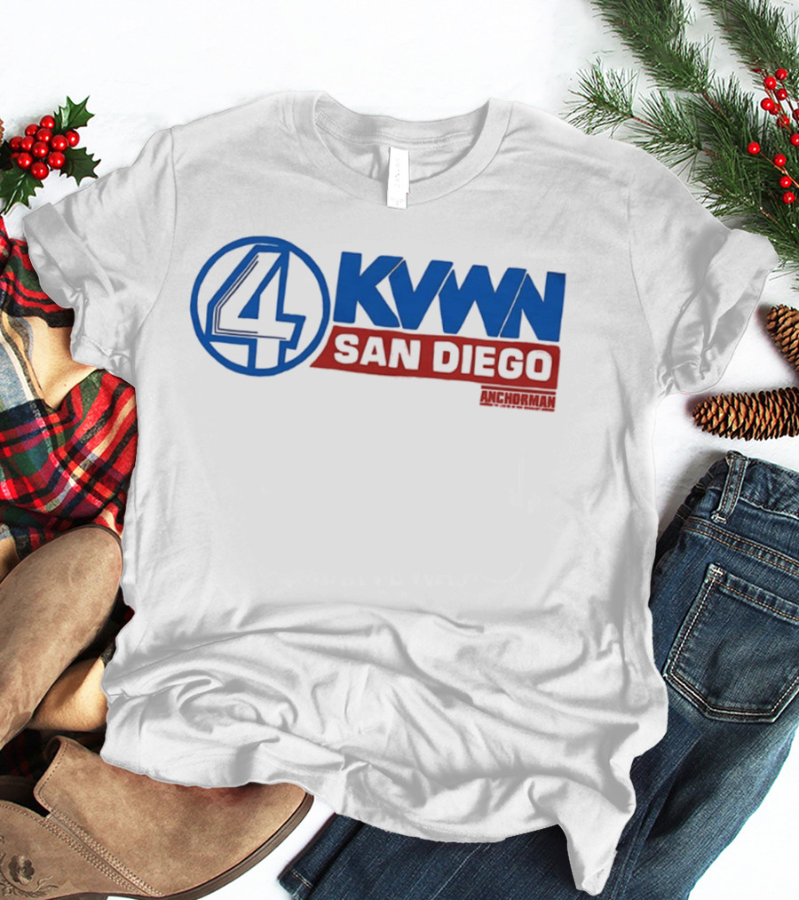 Anchorman KVWN 4 San Diego News Channel T-Shirt