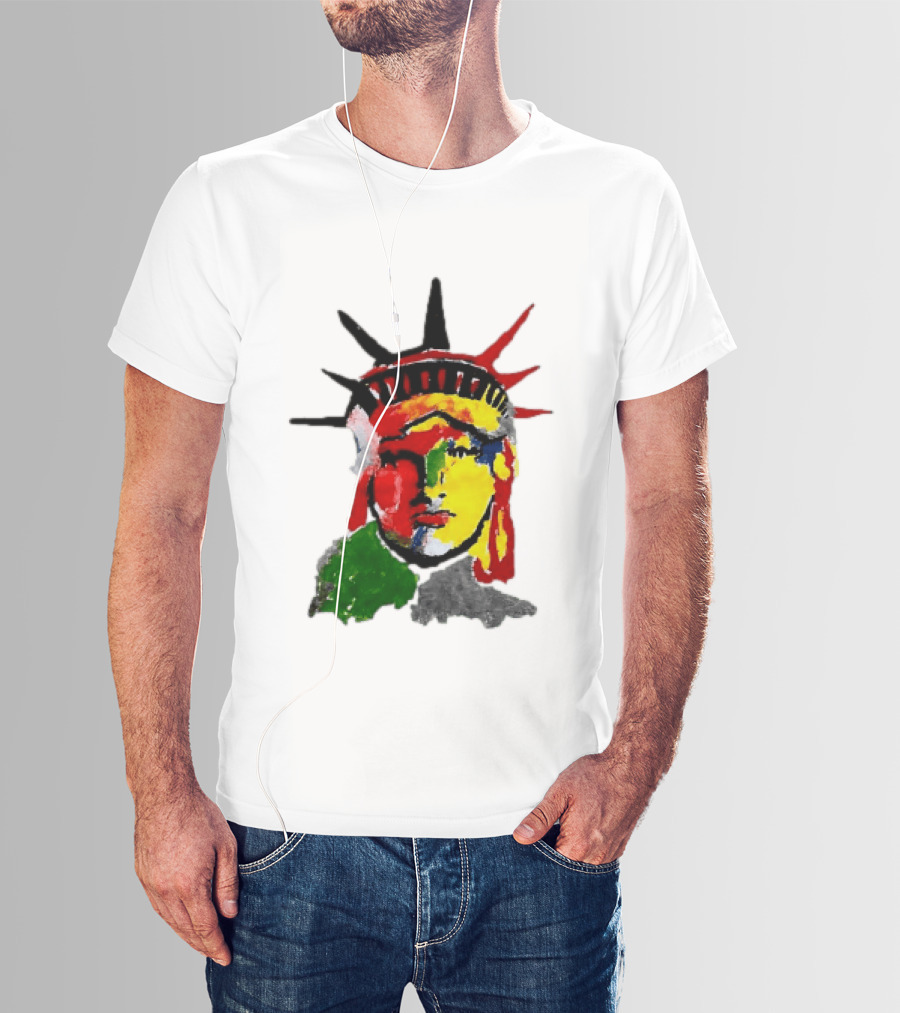 Liberty Pop Statue Of Liberty Paint Splatter T-Shirt