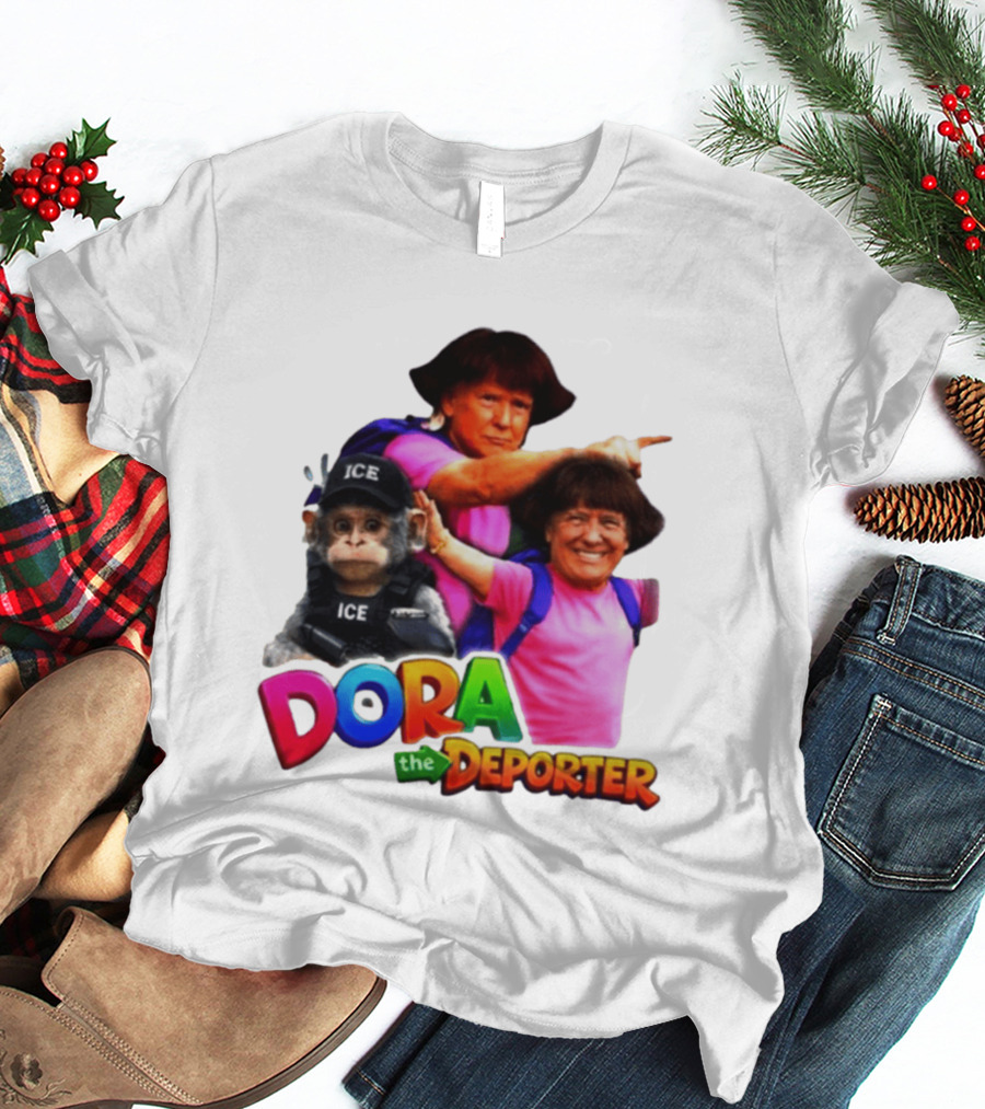 Dora The Deporter ICE Parody Cartoon T-Shirt