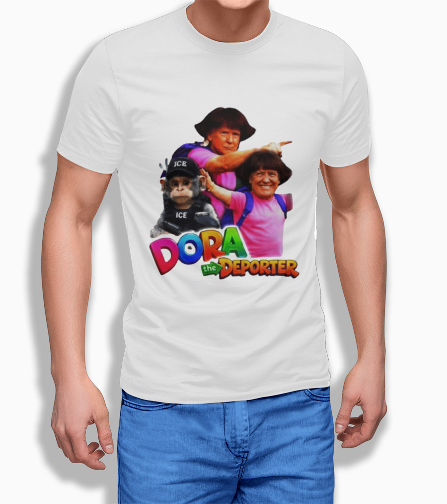 Dora The Deporter ICE Parody Cartoon T-Shirt