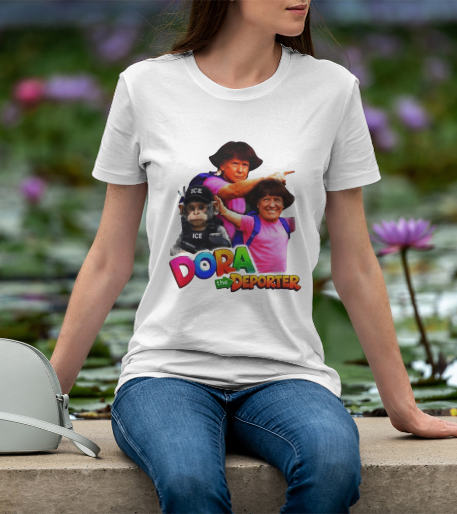 Dora The Deporter ICE Parody Cartoon T-Shirt