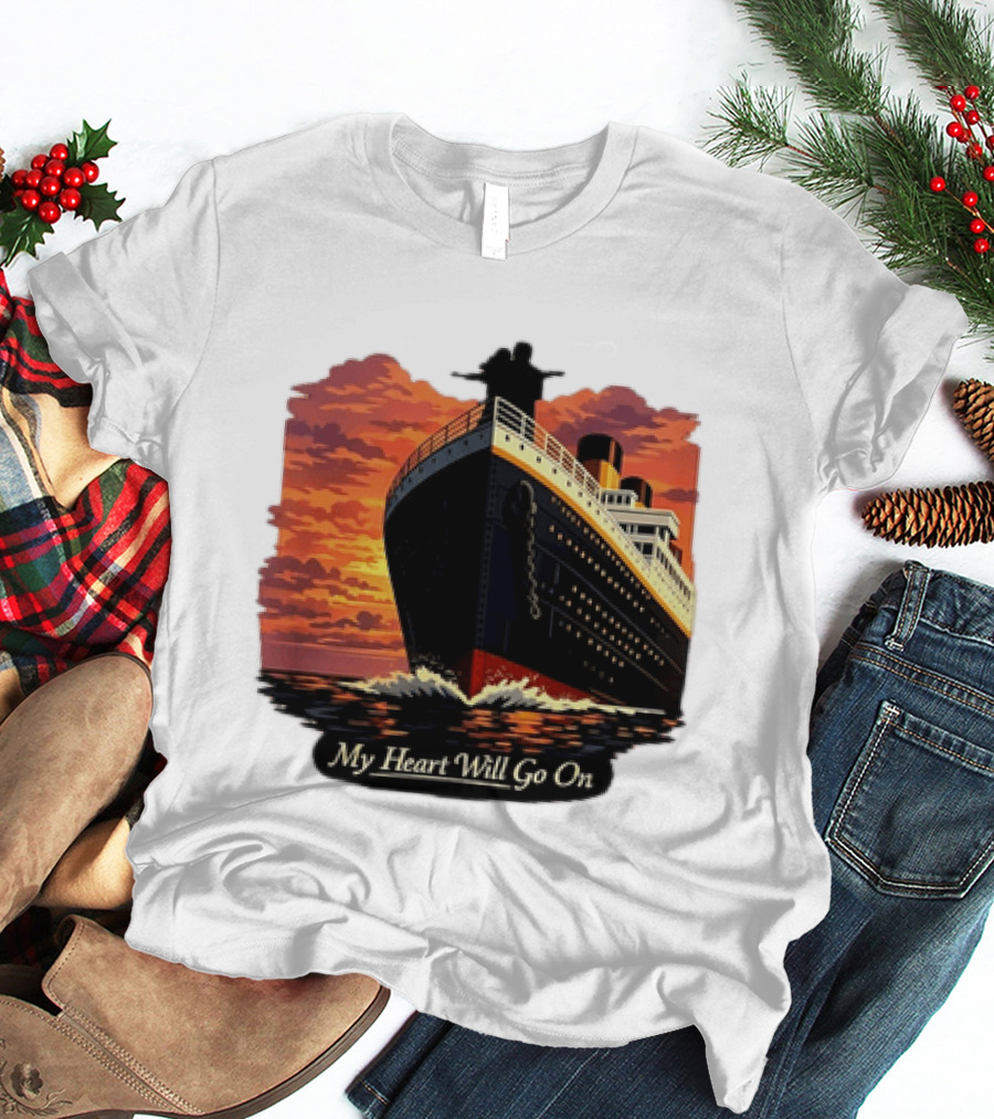 Titanic Sunset Scene My Heart Will Go On Jack And Rose T-Shirt