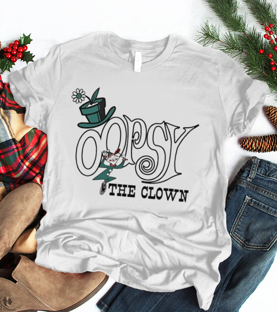 Oopsy The Clown Flower Top Hat T-Shirt
