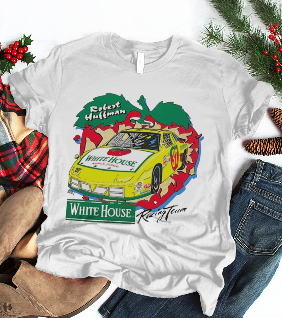 Robert Huffman White House Apple Juice Racing Team Car 37 NASCAR T-Shirt