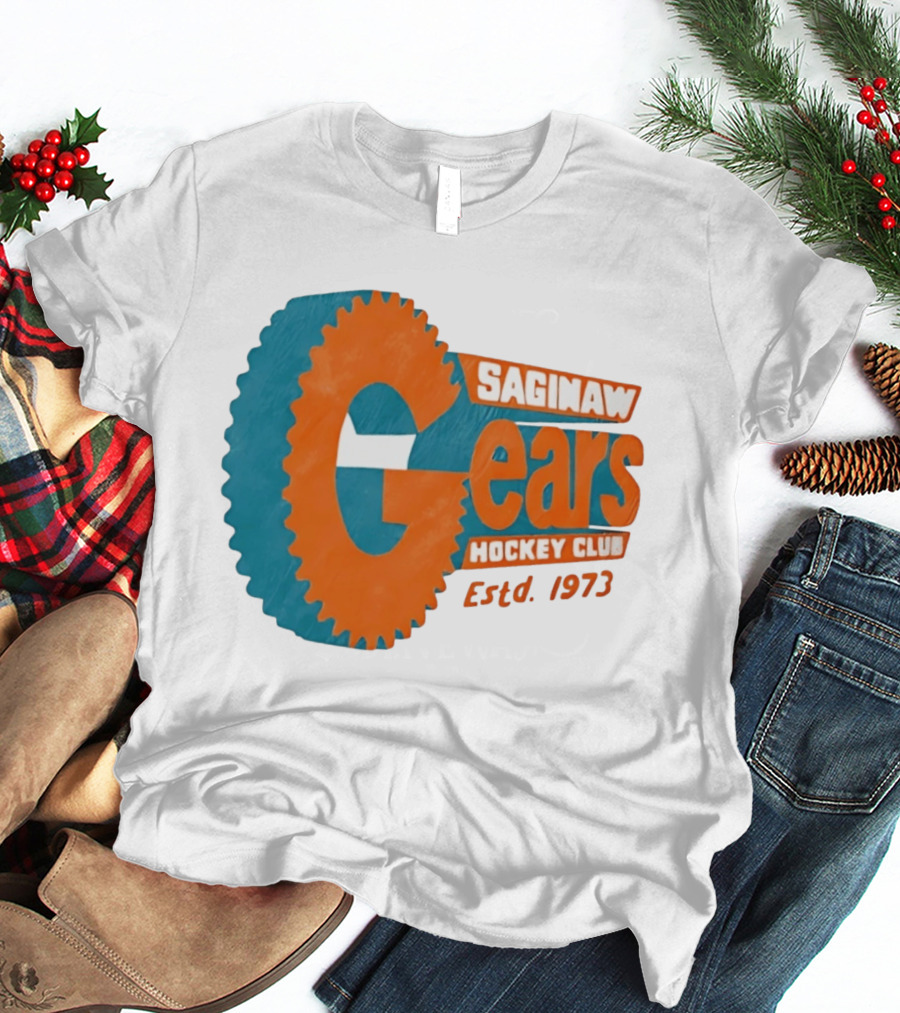Saginaw Gears Hockey Club Estd 1973 Retro Team T-Shirt