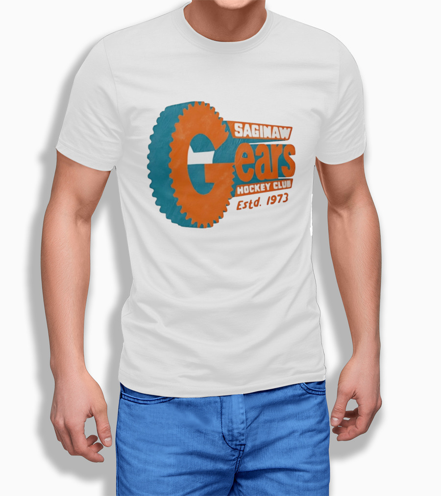 Saginaw Gears Hockey Club Estd 1973 Retro Team T-Shirt