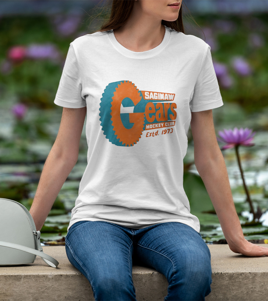 Saginaw Gears Hockey Club Estd 1973 Retro Team T-Shirt
