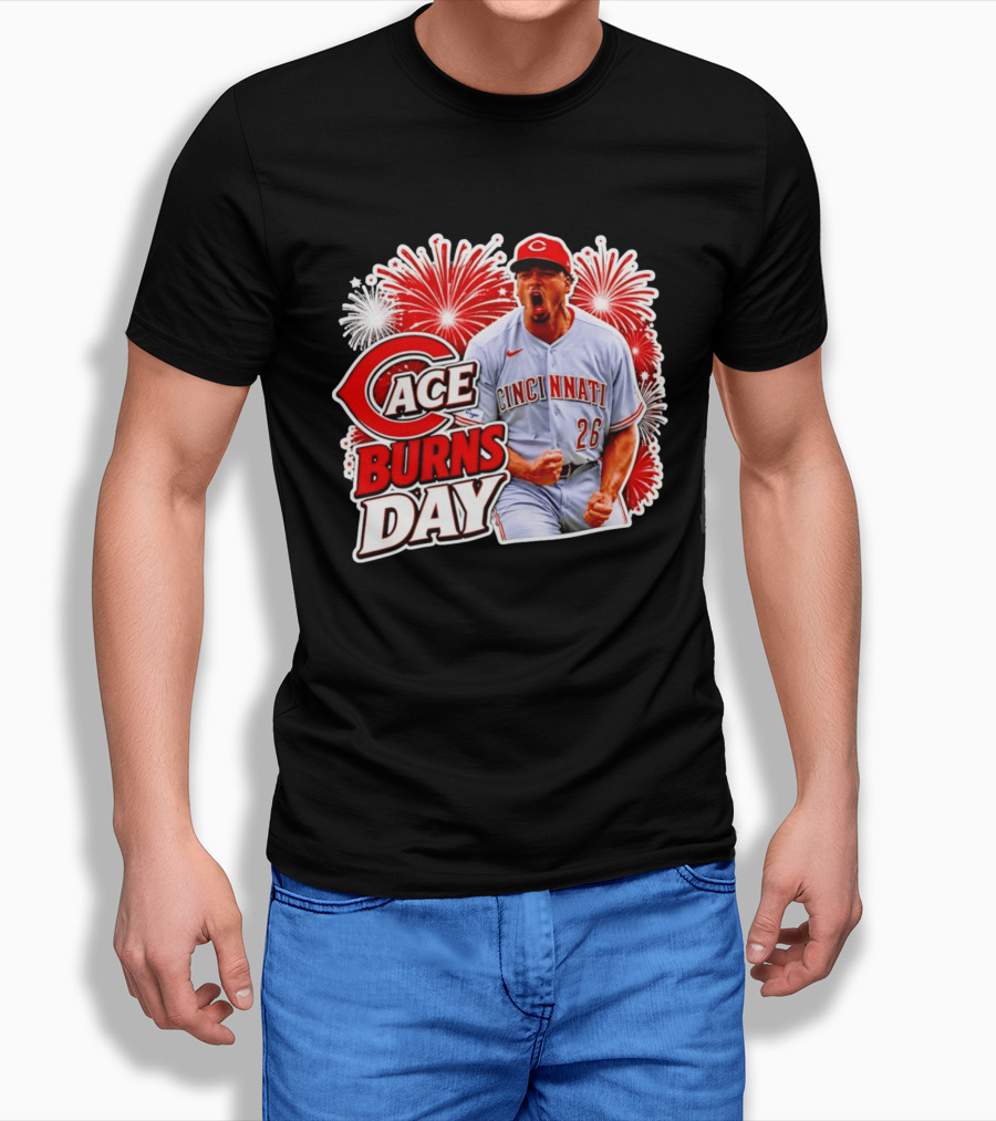 Cincinnati Reds Ace Burns Day Celebration With Fireworks T-Shirt