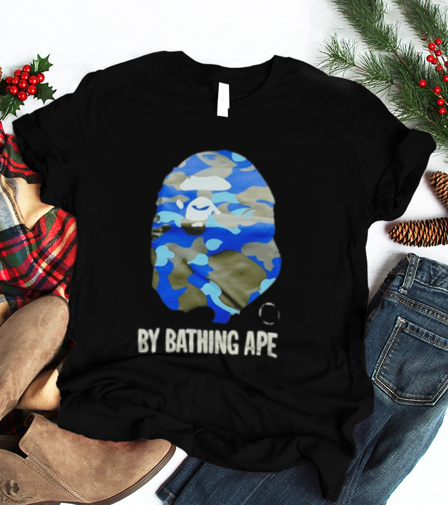 By Bathing APE Camouflage Blue Green T-Shirt