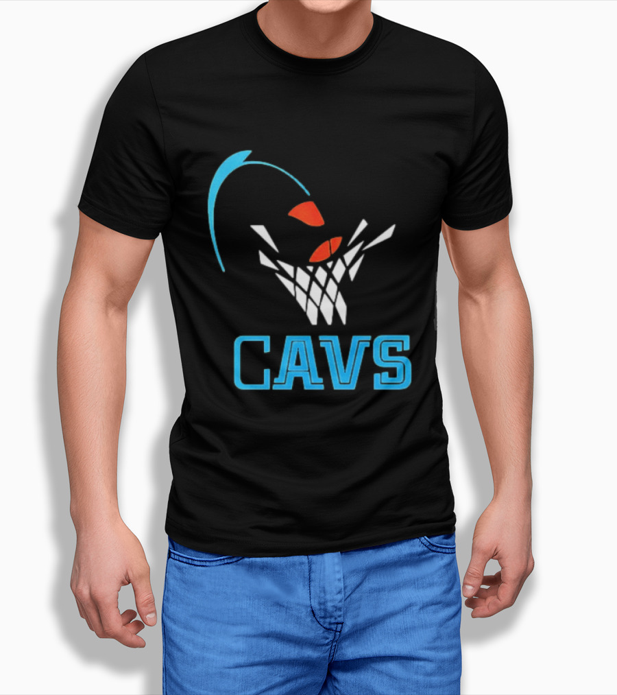 CAVS Cleveland Cavaliers Basketball Net Slam Dunk T-Shirt