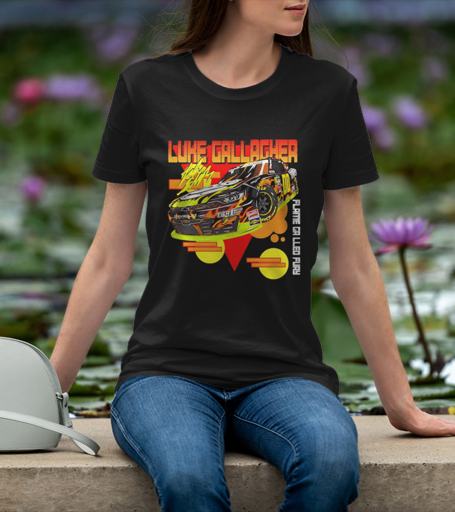 Luke Gallagher Flame Grilled Fury Tier 1 Racing 00 Car T-Shirt