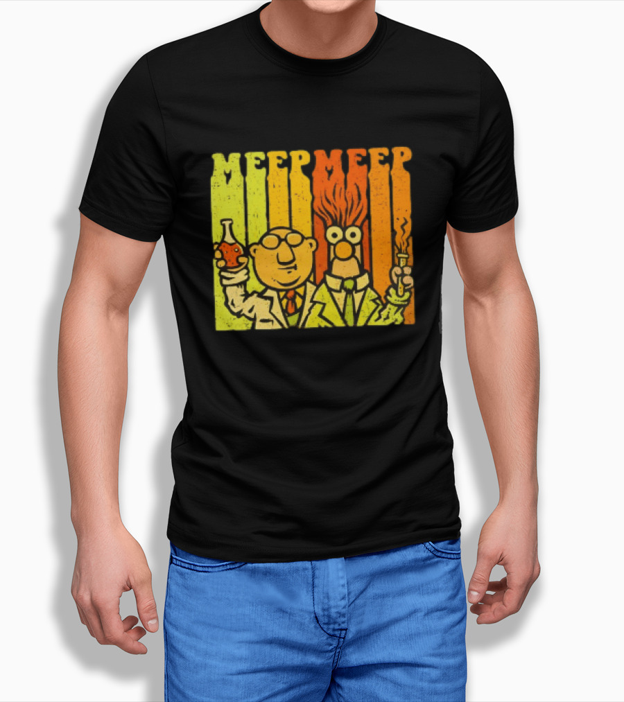 Dr. Bunsen Honeydew And Beaker Meep Meep Retro Chemistry Duo T-Shirt